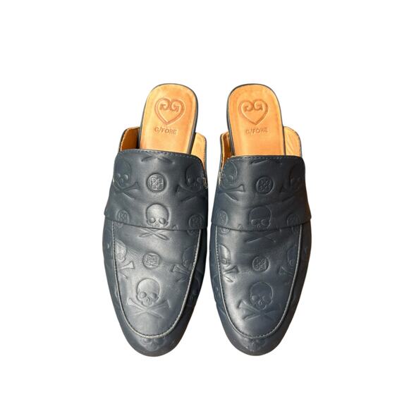 G/FORE Women's Debossed Skull and Bones Mule Street Shoes - Twilight - 8.5 - Picture 3 of 11